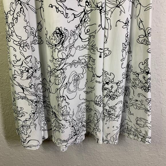 SOFT SURROUNDINGS Skirt Amaranth PM Abstract Modern Artsy Elastic Back Waist - Picture 9 of 14